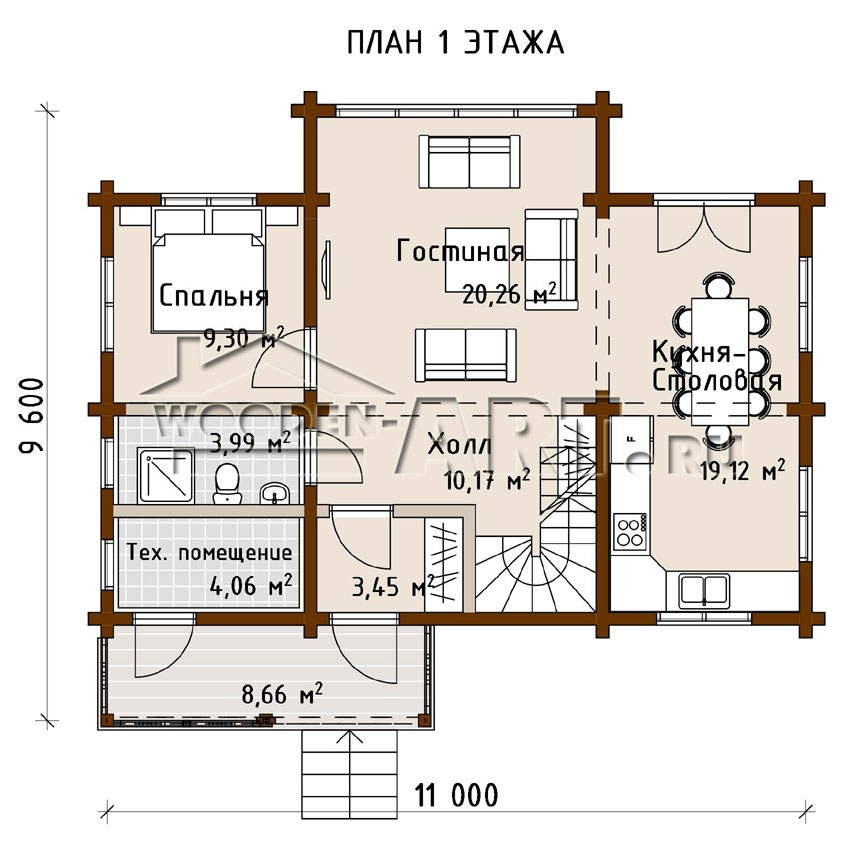 «Лахта» 141 кв. м. Проекты деревянных домов