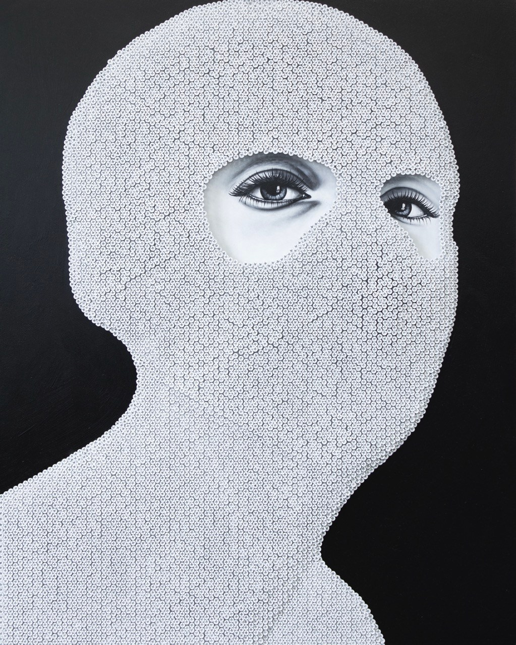 Inside 1, мдф/масло/саморезы, 80×100 см, 2021 год