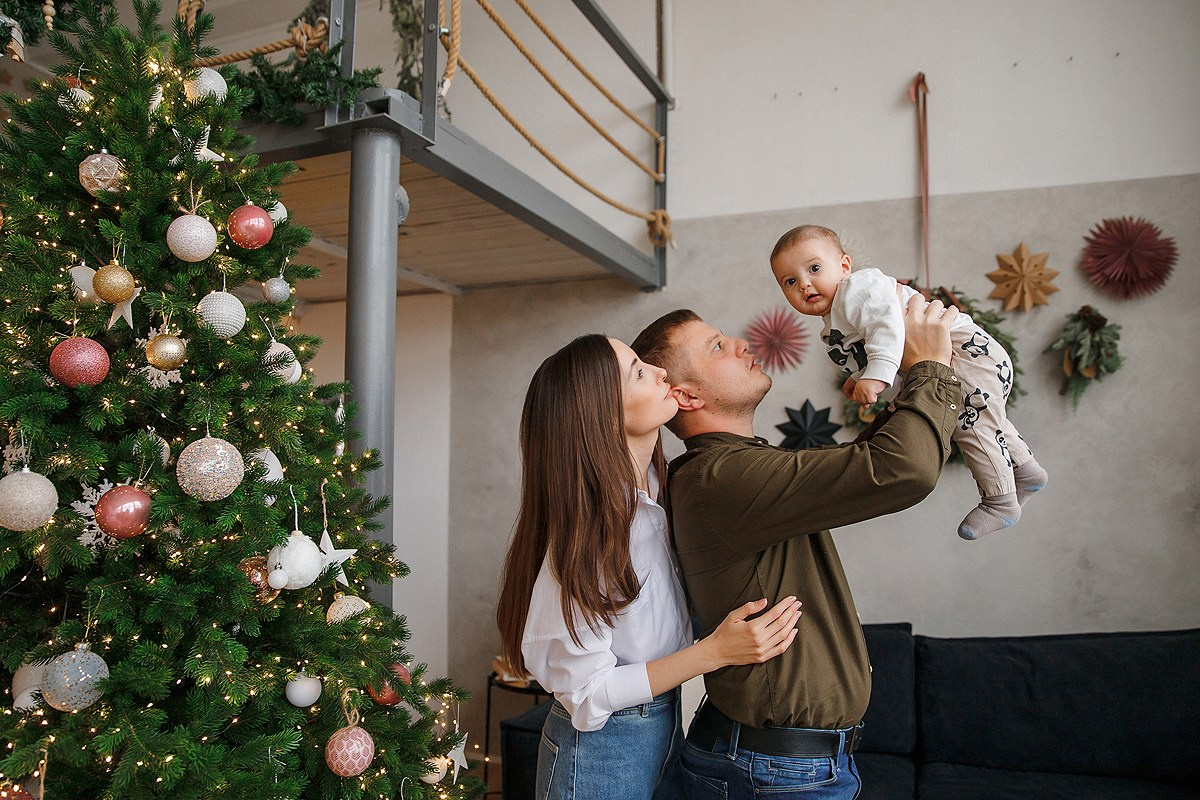 Зимняя фотосессия в студии. Фотограф Олеся Жомер