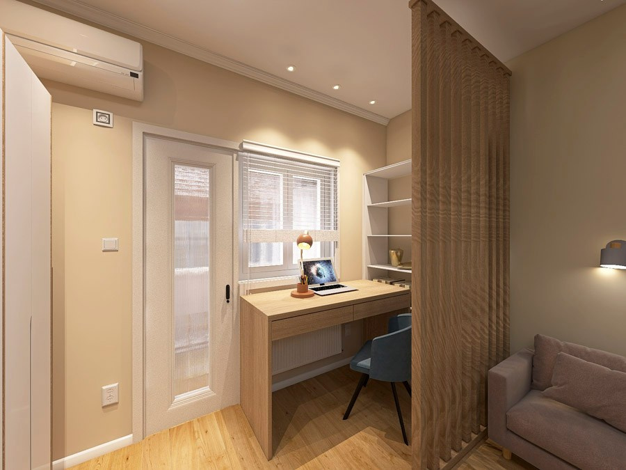 Визуализация (рендер) жилой комнаты в инвестиционном проекте