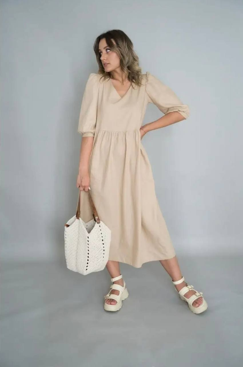 Платье льняное летнее артикул 170240077
