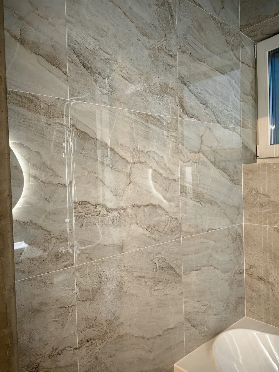 Ванная комната (с. Осиново ул. Спортивная д. 8). Ремонт санузла, туалета, ванной под ключ в Казани. Укладка плитки