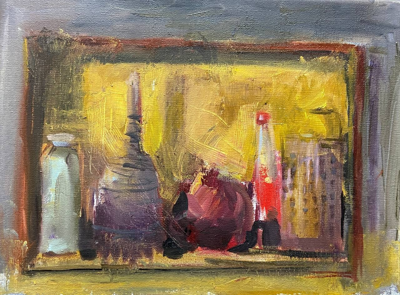 5 предметов. Холст, масло. 40х30. 2023.