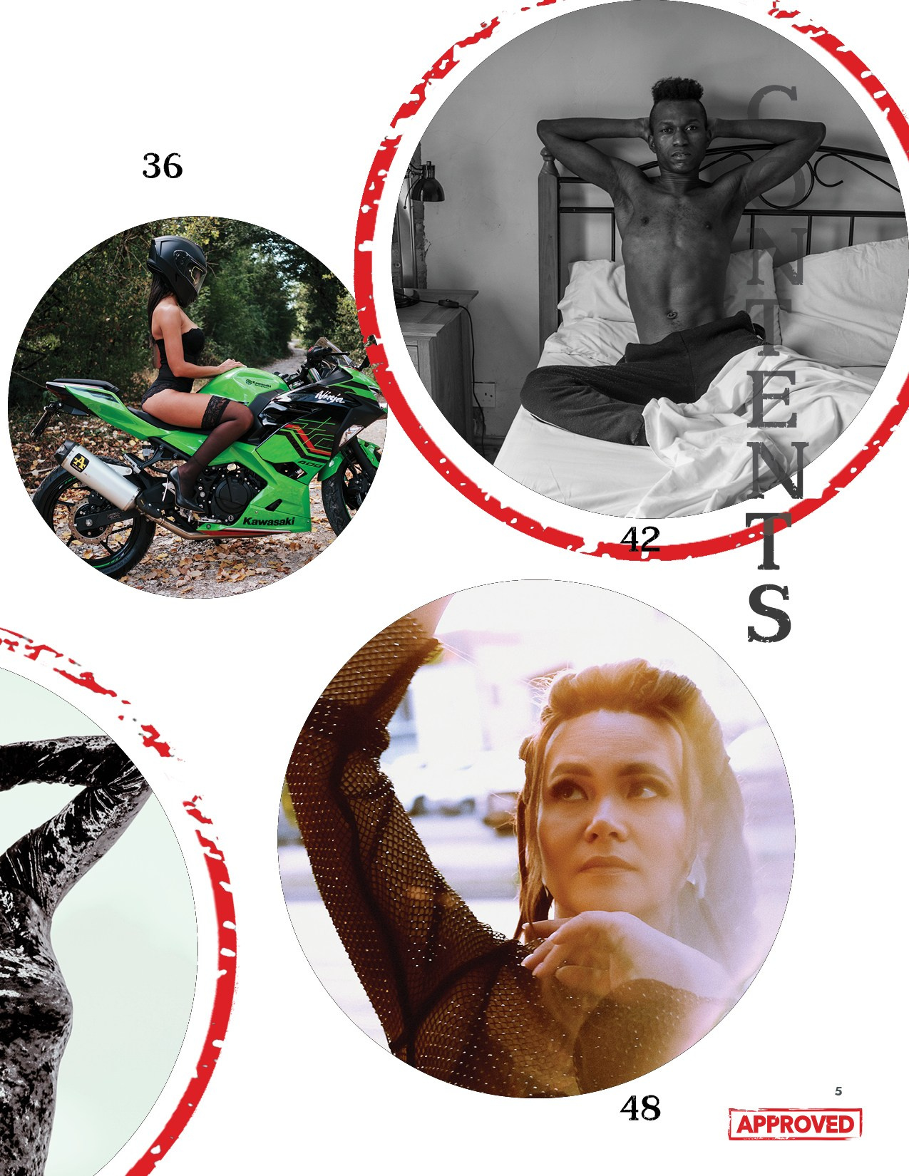 Изображение отрывного листа из журнала с девушкой.