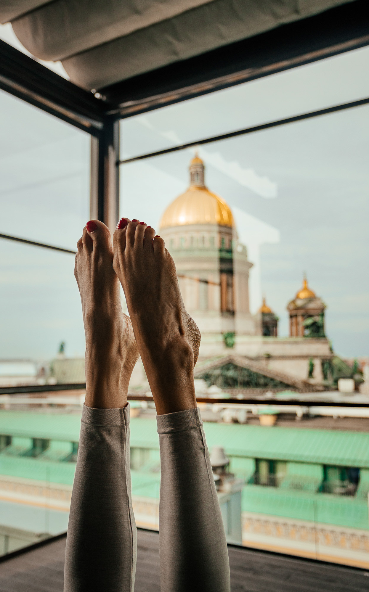 Spa-день и йога с видом на Исаакиевский собор. Портретный и свадебный фотограф в Санкт-Петербурге Ольга Филиппова