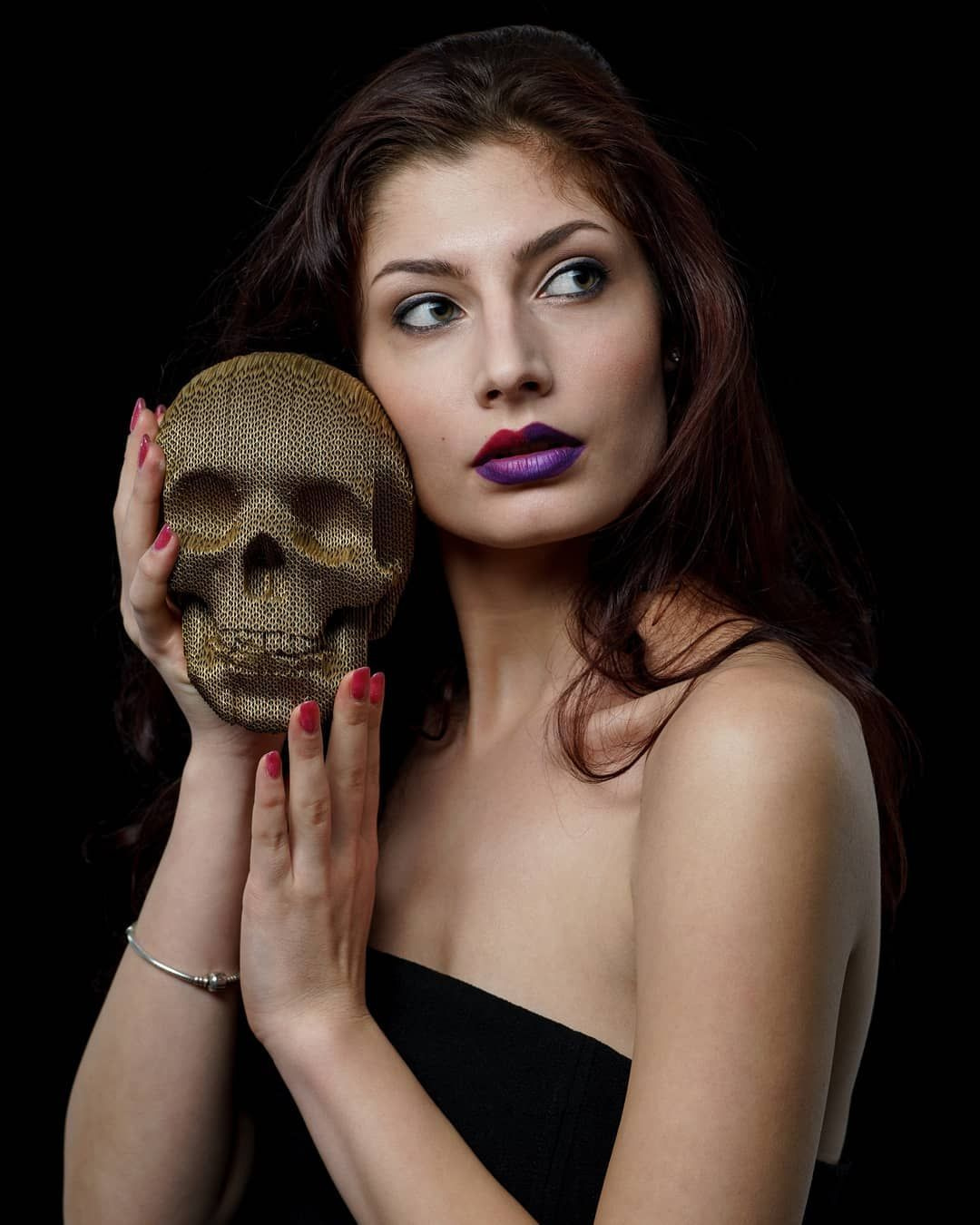 макияж с фиолетовой помадой для проф.съмки спб 