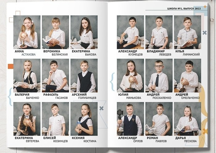 ОБЩАЯ ФОТОГРАФИЯ В ВЫПУСКНОМ АЛЬБОМЕ 4 КЛАССА