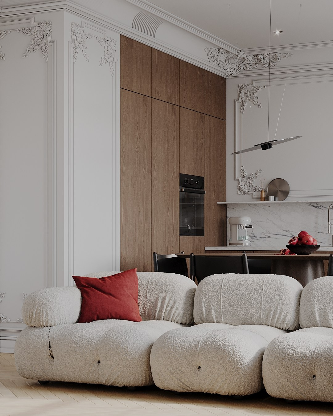 Kitchen | 20 m². Екатерина Коренева | 3d визуализация