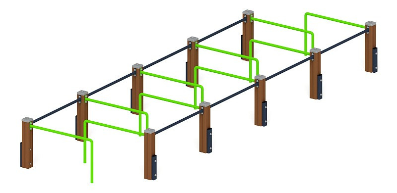 Лабиринт малый - СО 1.90.01-02 Габариты (ШхДхВ): 5275х1530х620 Зона безопасности, мм: 8275х4530