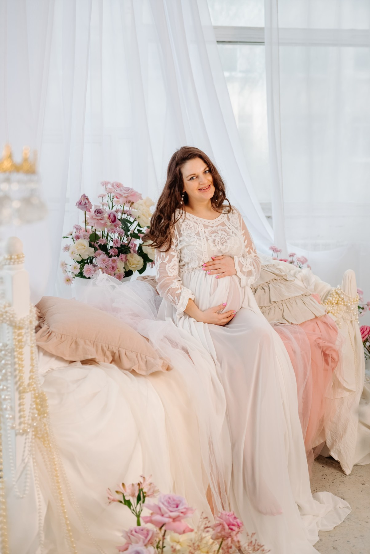 Беременность. Лена в цветах. Свадебный и сеейный фотограф в Санкт-Петербурге Елена Худякова