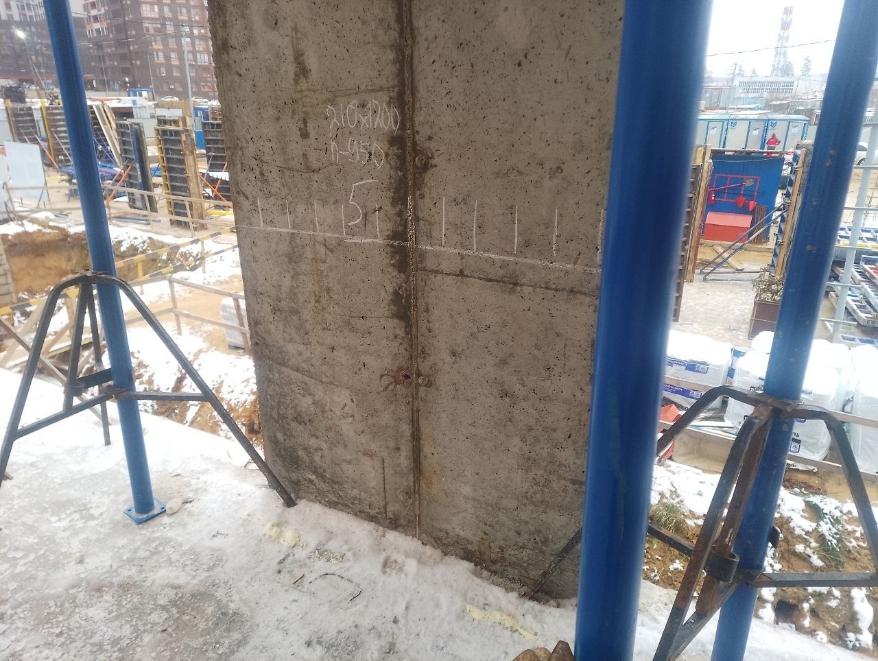 Определения параметров армирования пилонов и стен, толщиной 200 мм, строящегося здания детской дошкольной образовательной организации (ДОО). Ультразвуковое и георадарное обследование бетонных и железобетонных конструкций в Москве и МО