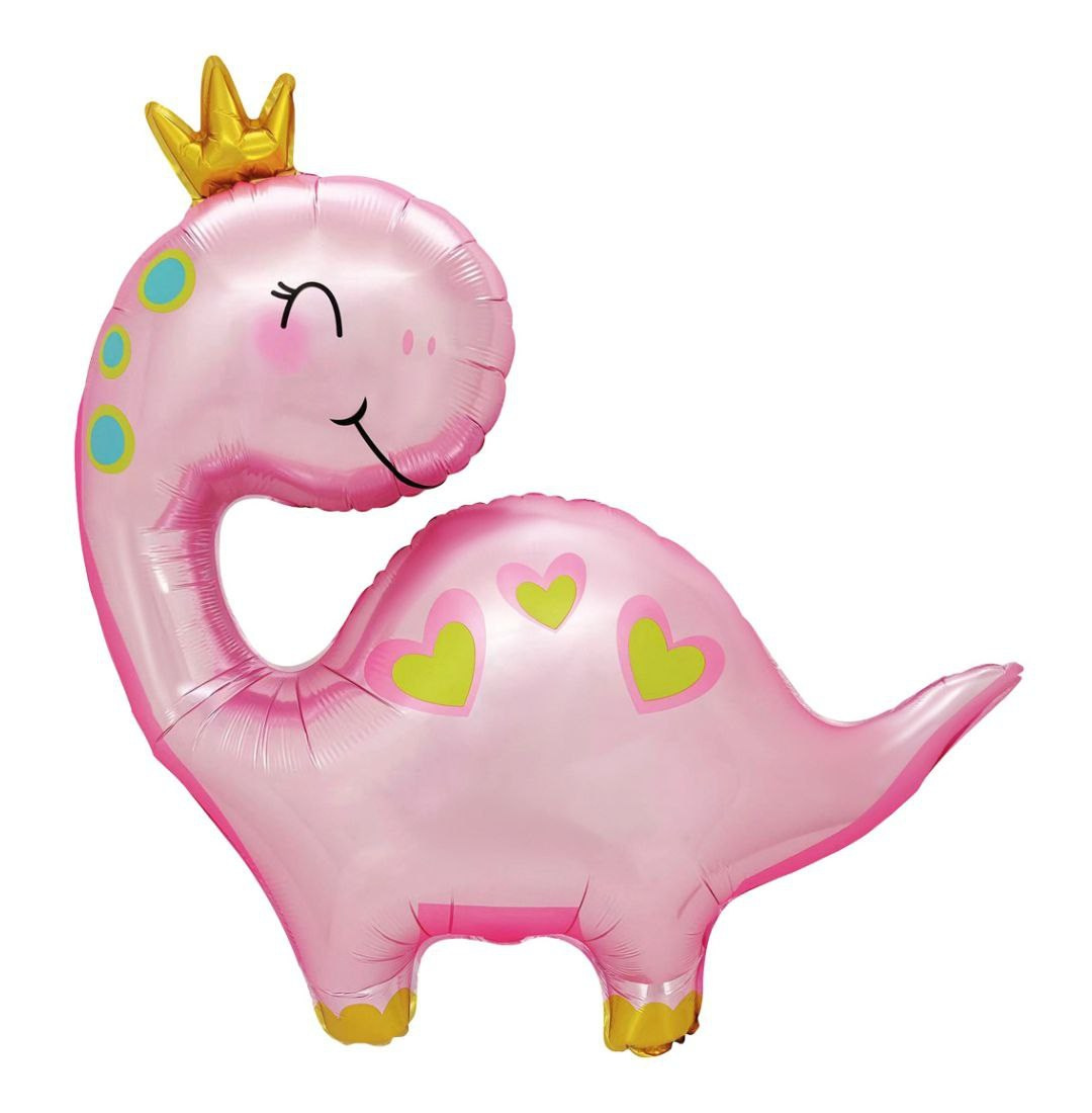 Фольгированный шар динозавр с короной 94 см, 900 рублей