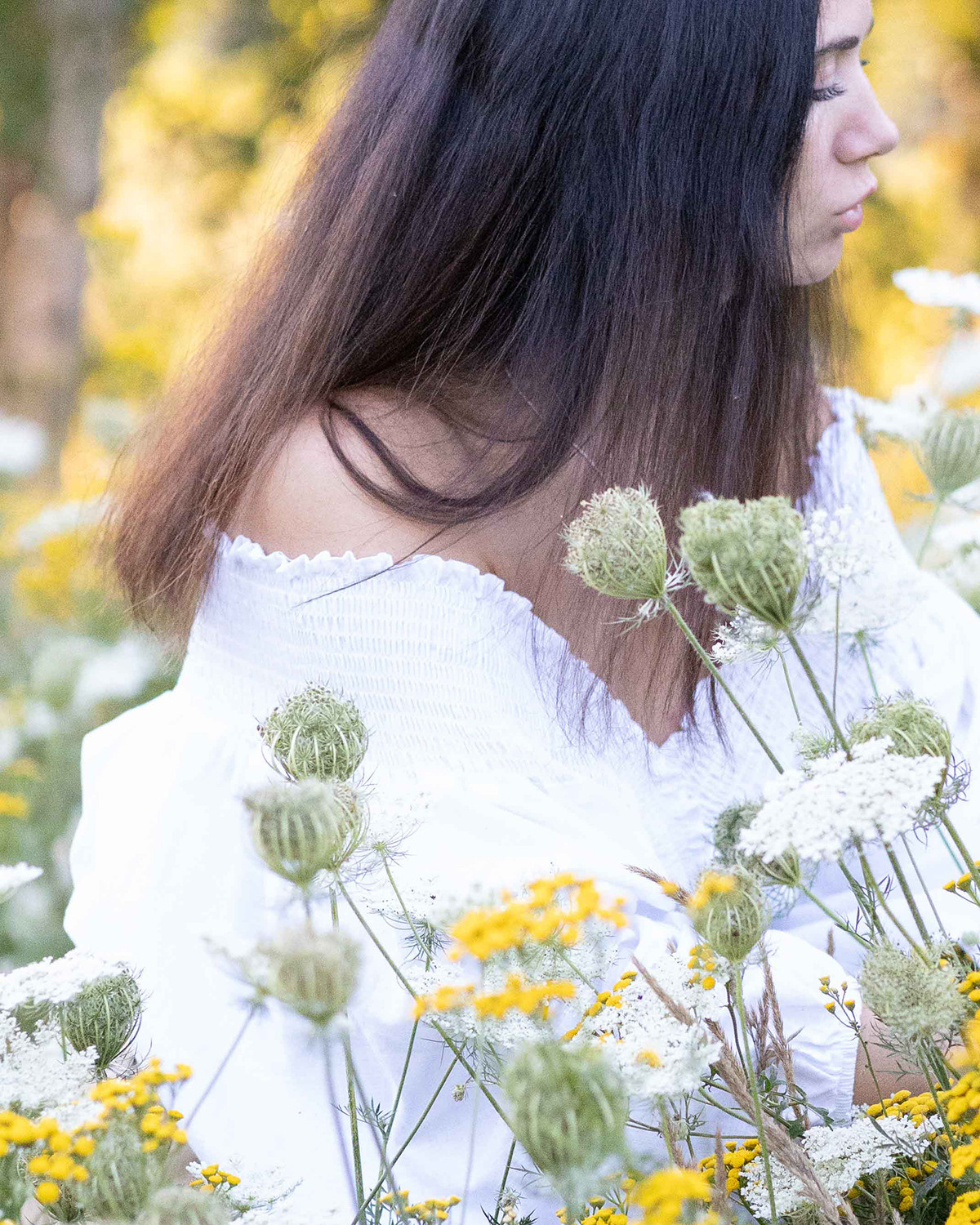 Фото с полевыми цветами. Портретный фотограф Екатерина Лысенко, Москва