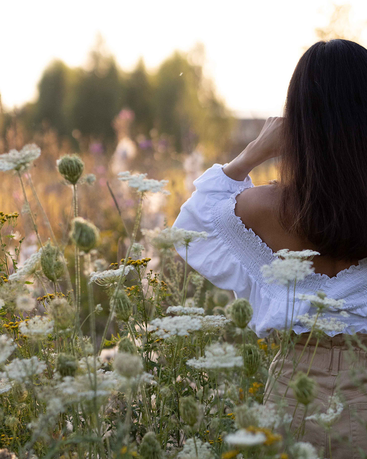 Фото с полевыми цветами. Портретный фотограф Екатерина Лысенко, Москва