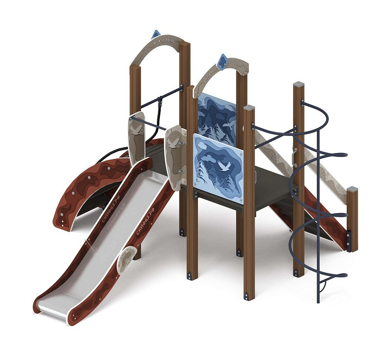 Играйте с нами (Алтай) - ДИК 2.01.1.02-04 - Игровой комплекс H=1200                                                                                   Габариты (ШхДхВ): 4080x4210x2800                                                                                                                                                                     Зона безопасности, мм:  7580х7210                                                                                                                                                                        Скат горки: H=1200 (металлический скат)                                                                                                                                           Возрастные ограничения от 5 до 12 лет