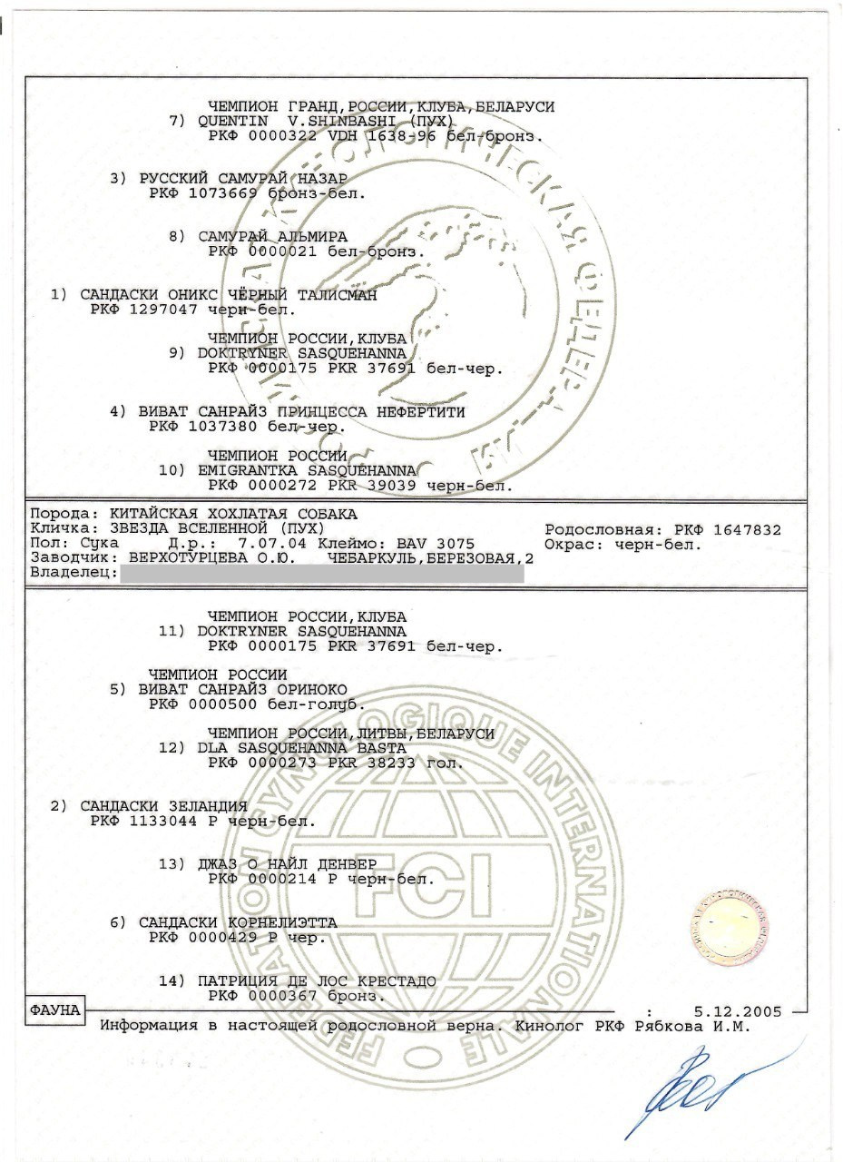 Star Universe. Chinese Crested Dog Kennel Poale Ell