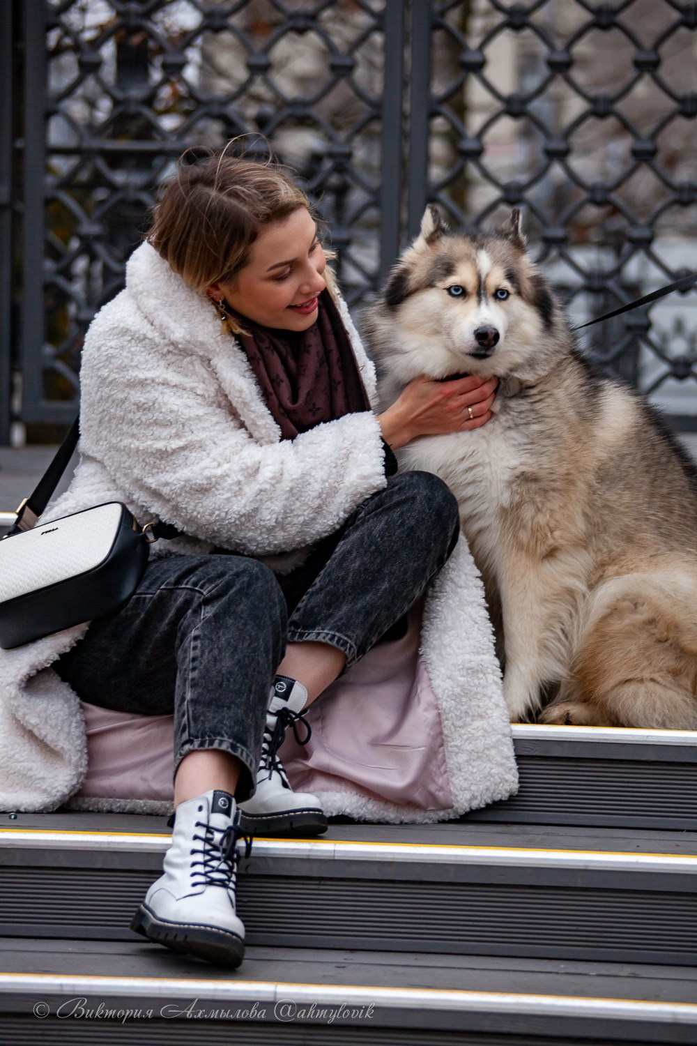 Прогулка с Хаски (Настя). Виктория Ахмылова. Фотограф в Москве