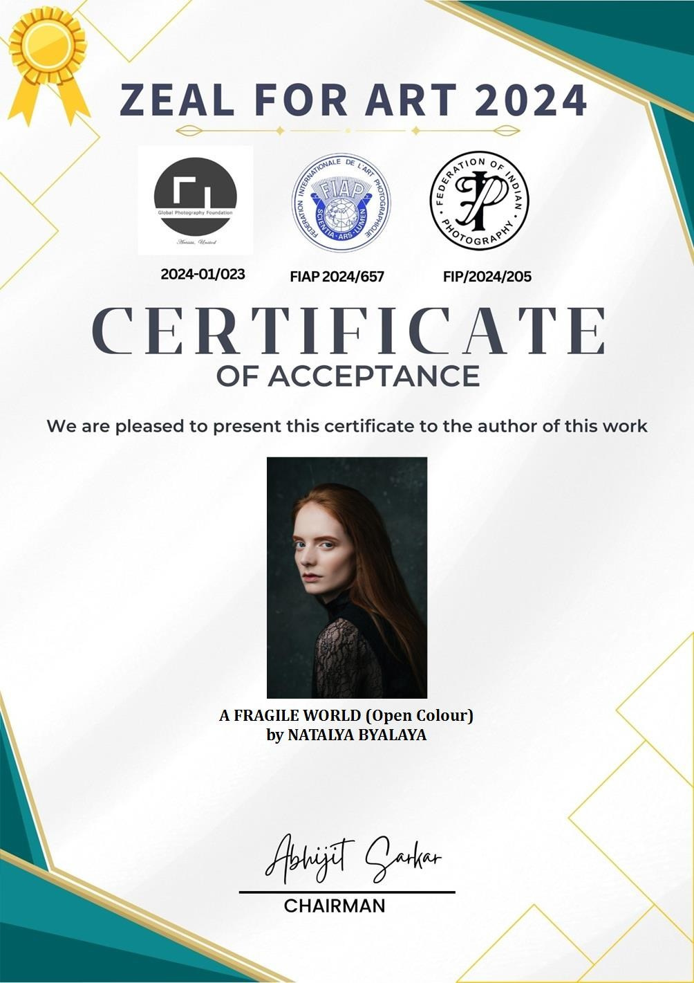 Награды. Портретный фотограф из Санкт-Петербурга Наталья Бялая