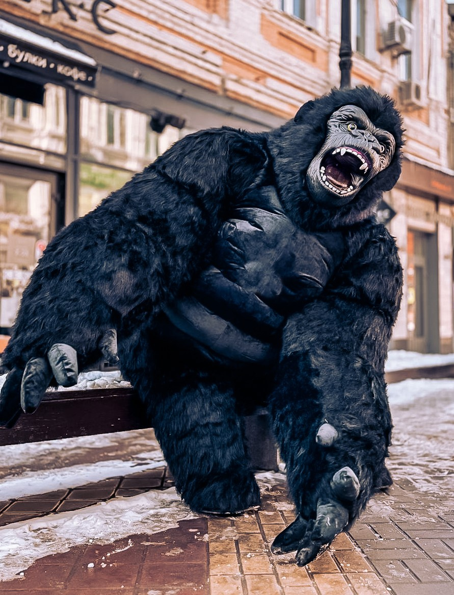 Эксперсс поздравление.ростовые куклы, медведь, панда, горилла. Организатор праздников. Ведущая Марина Гребенникова