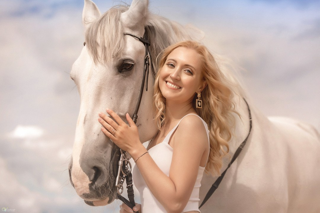Фотосессии с лошадьми летом. Фотограф женский и мужской портрет Санкт-Петербург