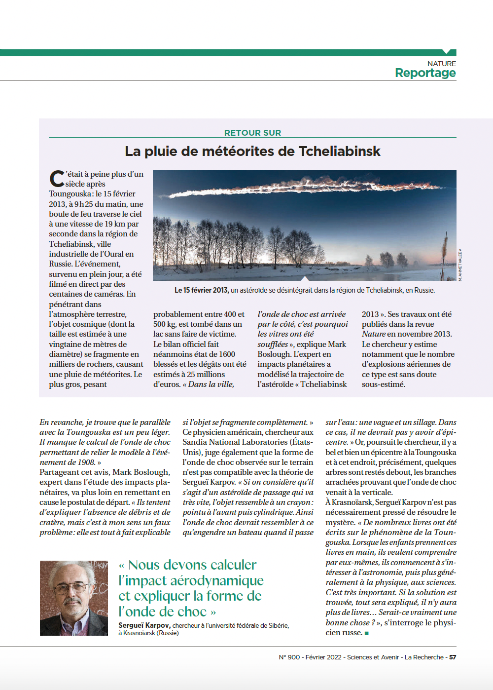 The Tunguska phenomenon for Sciences Et Avenir. Yulia Nevskaya, documentary photographer and photojournalist