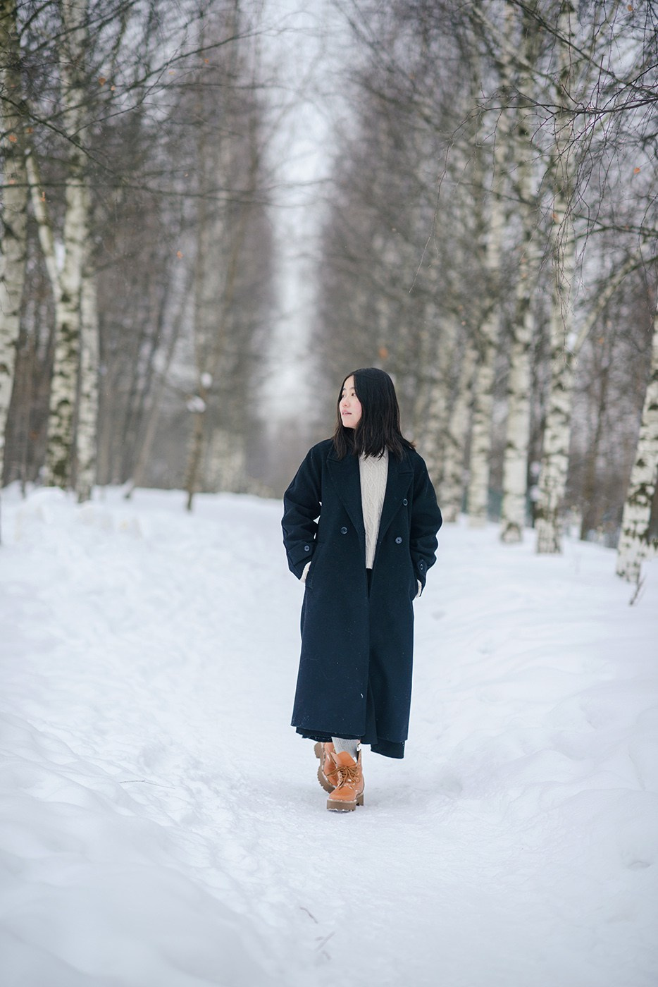 photo shoot for a girl in a winter field, snow (photography from Elena Carruthers)