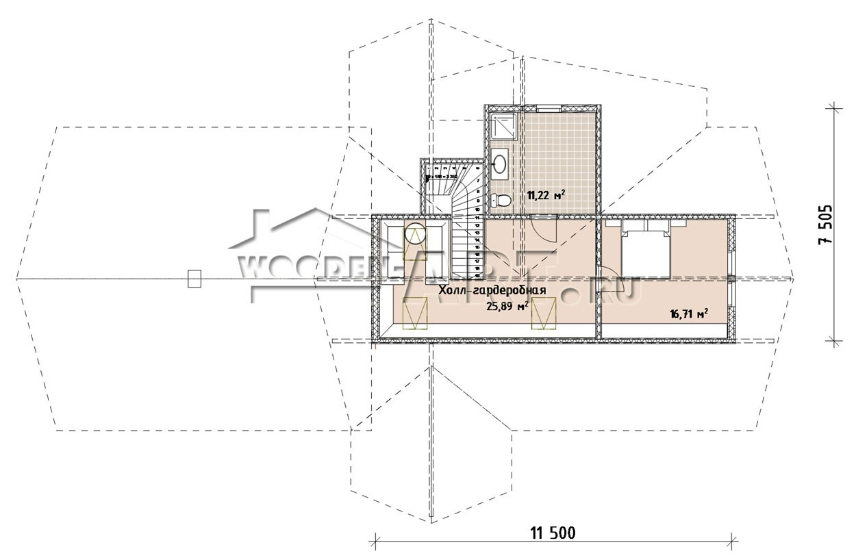«Лесное» 252 кв. м. Проекты деревянных домов. Архитектор Ольга Мальцева