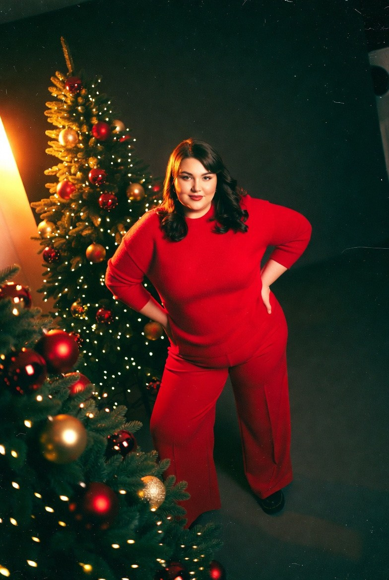 Плюс сайз в красном