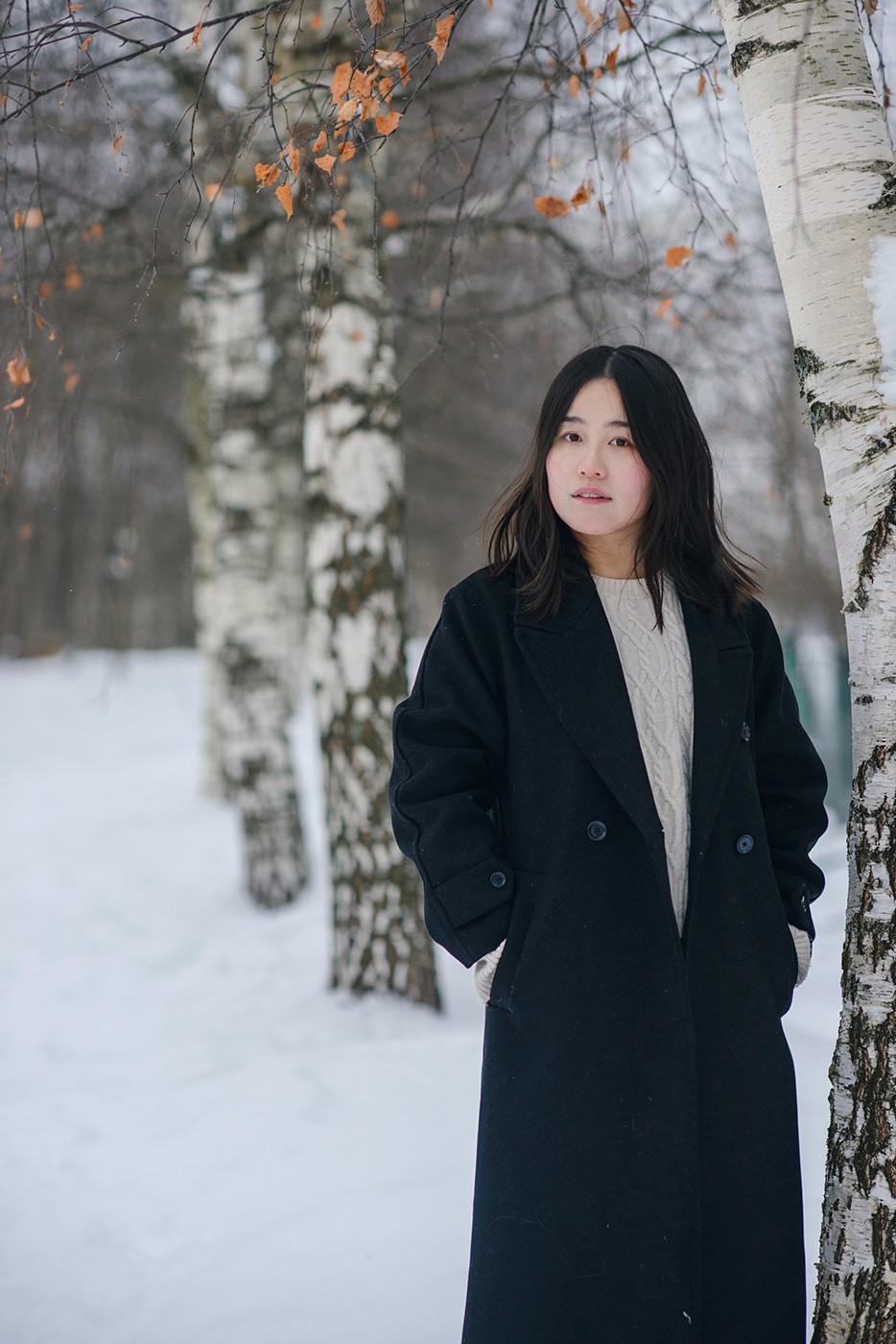 photo shoot for a girl in a winter field, snow (photography from Elena Carruthers)