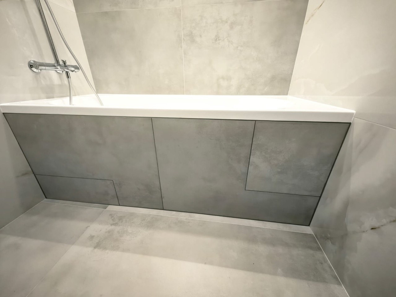 Ванная комната (ул. Четаева д. 49). Ремонт санузла, туалета, ванной под ключ в Казани. Укладка плитки