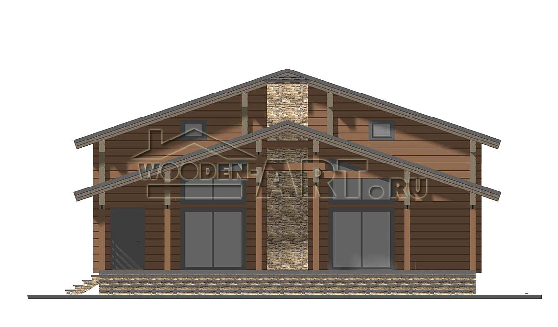 «Восход» 296 кв. м. Проекты деревянных домов. Архитектор Ольга Мальцева