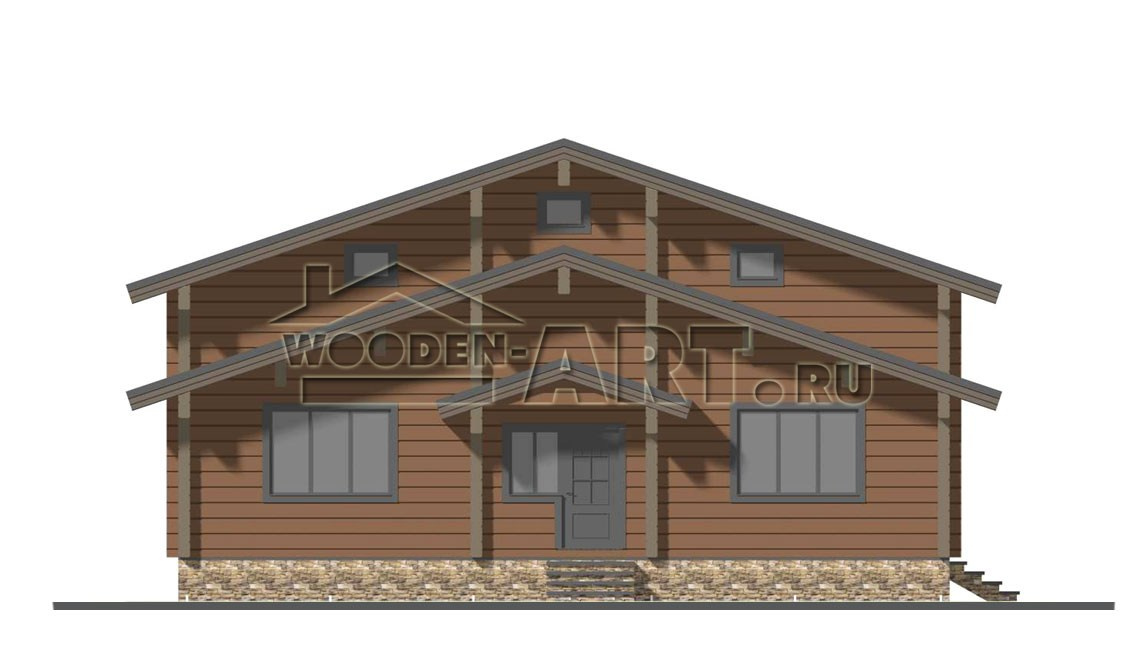 «Восход» 296 кв. м. Проекты деревянных домов. Архитектор Ольга Мальцева