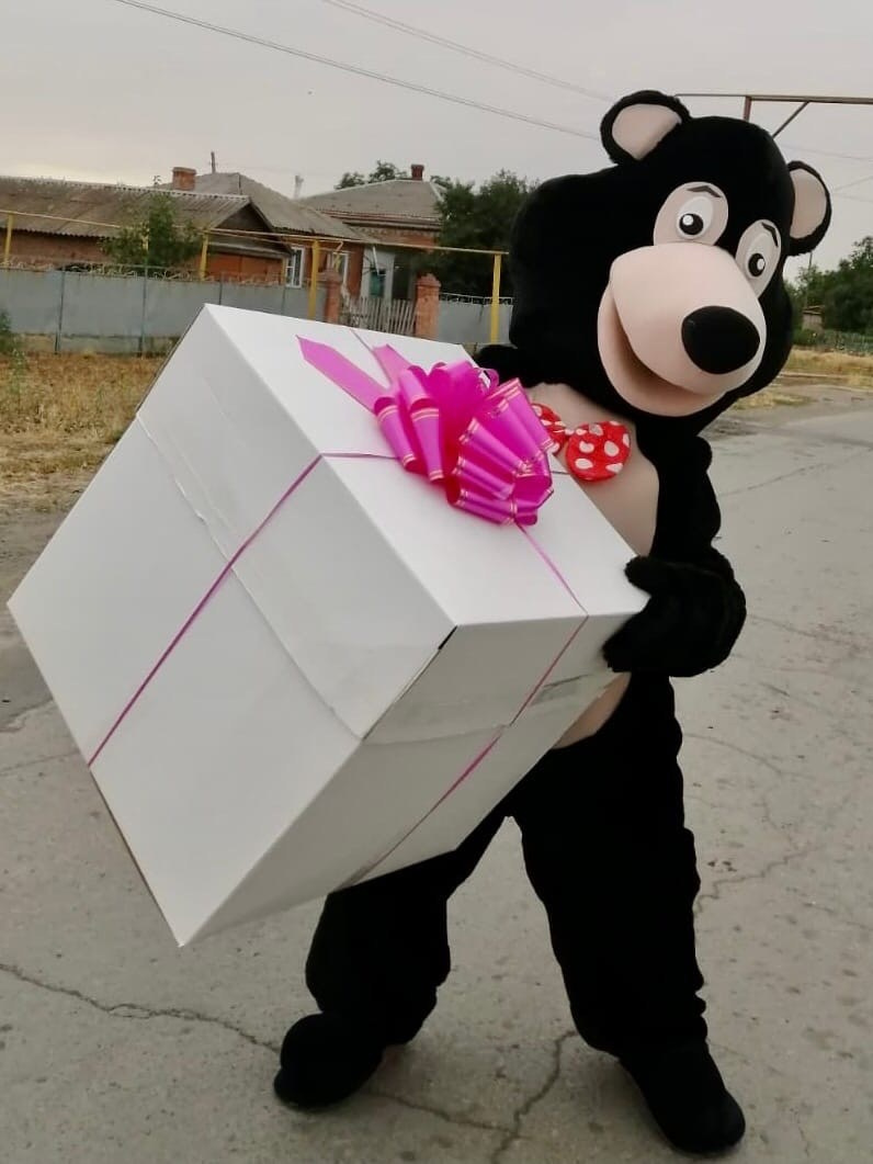 Эксперсс поздравление.ростовые куклы, медведь, панда, горилла. Организатор праздников. Ведущая Марина Гребенникова