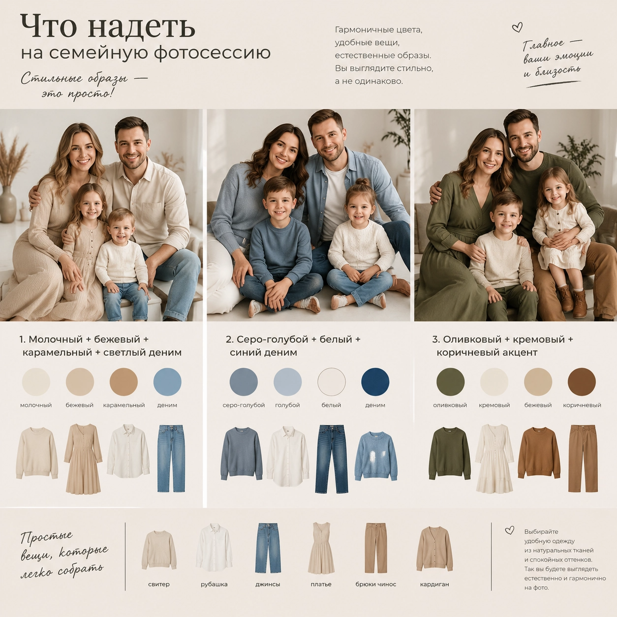 Как подготовиться к семейной фотосессии с детьми: что надеть и что взять с собой. Фотограф во Владивостоке Фролова Наталья