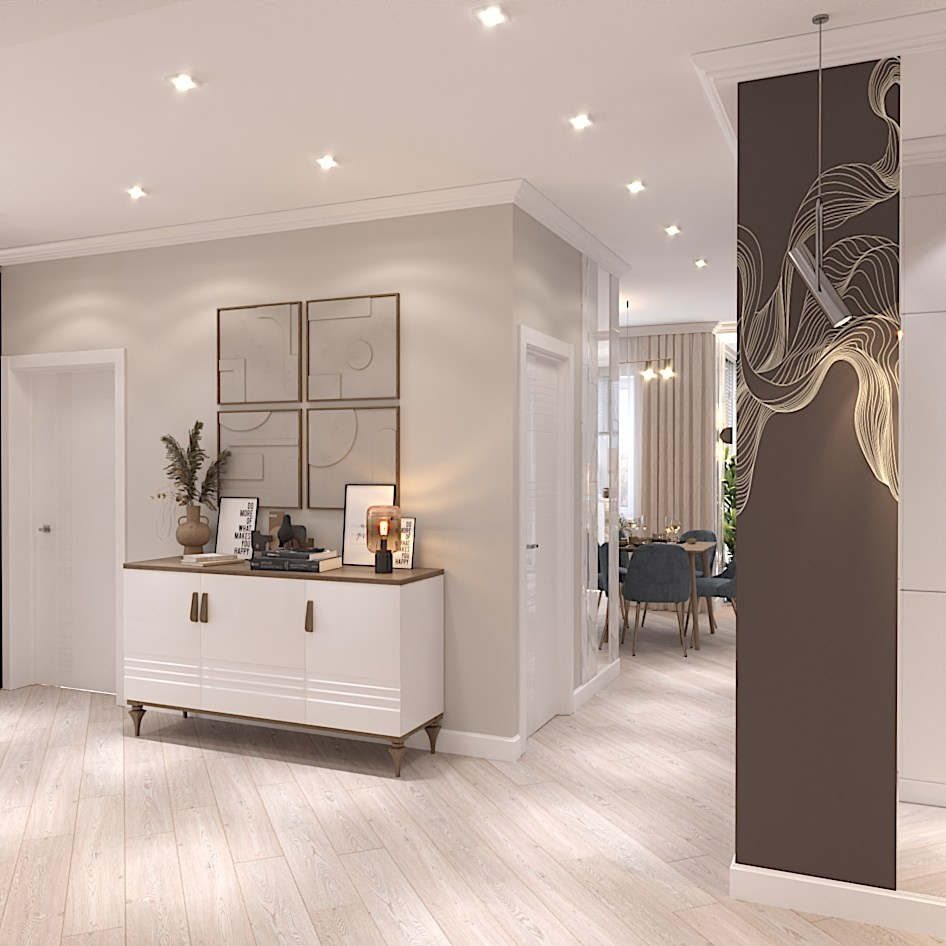 Стильная прихожая. Студия дизайна FishkaRom в Краснодаре и по всей России