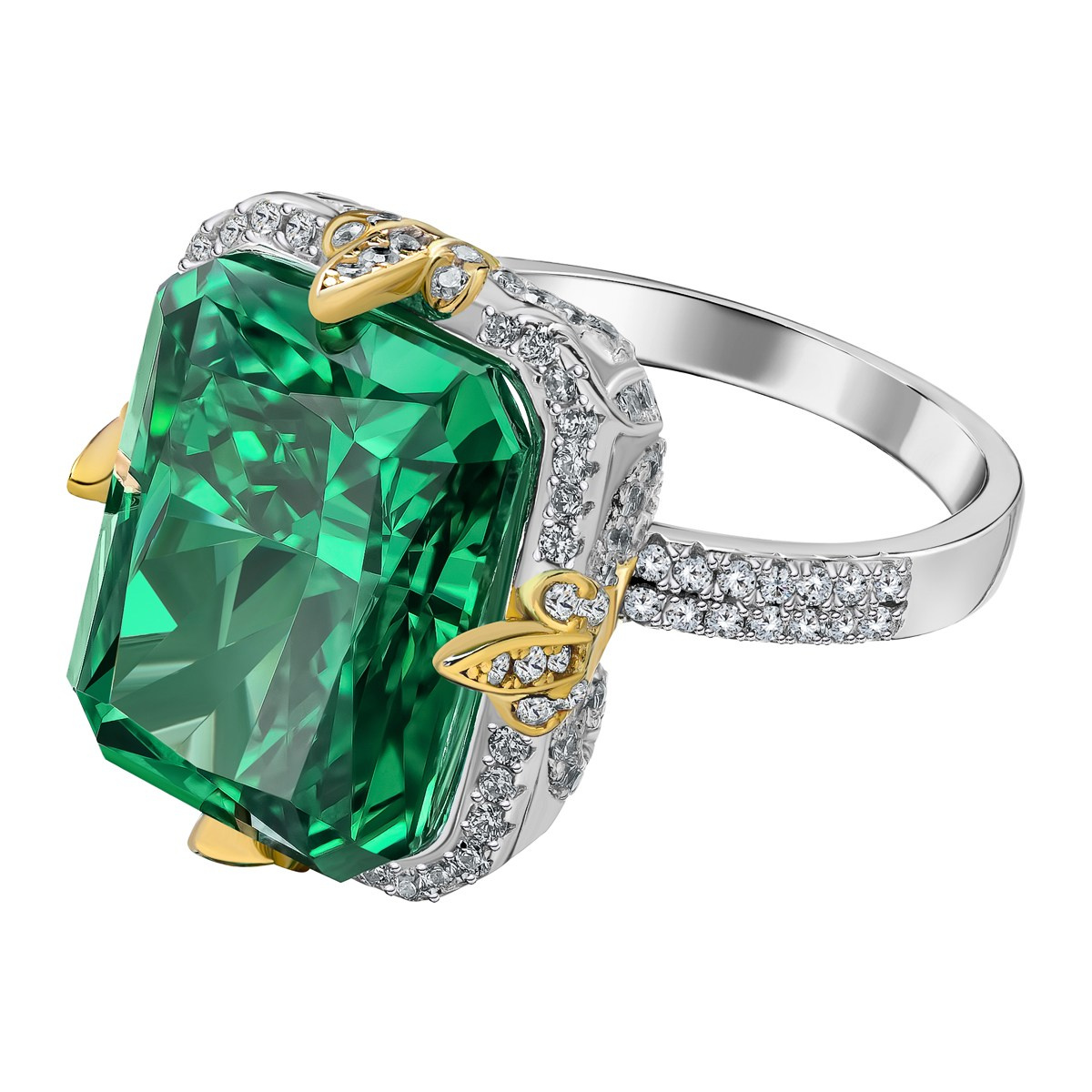 Кольцо с большим камнем серебро