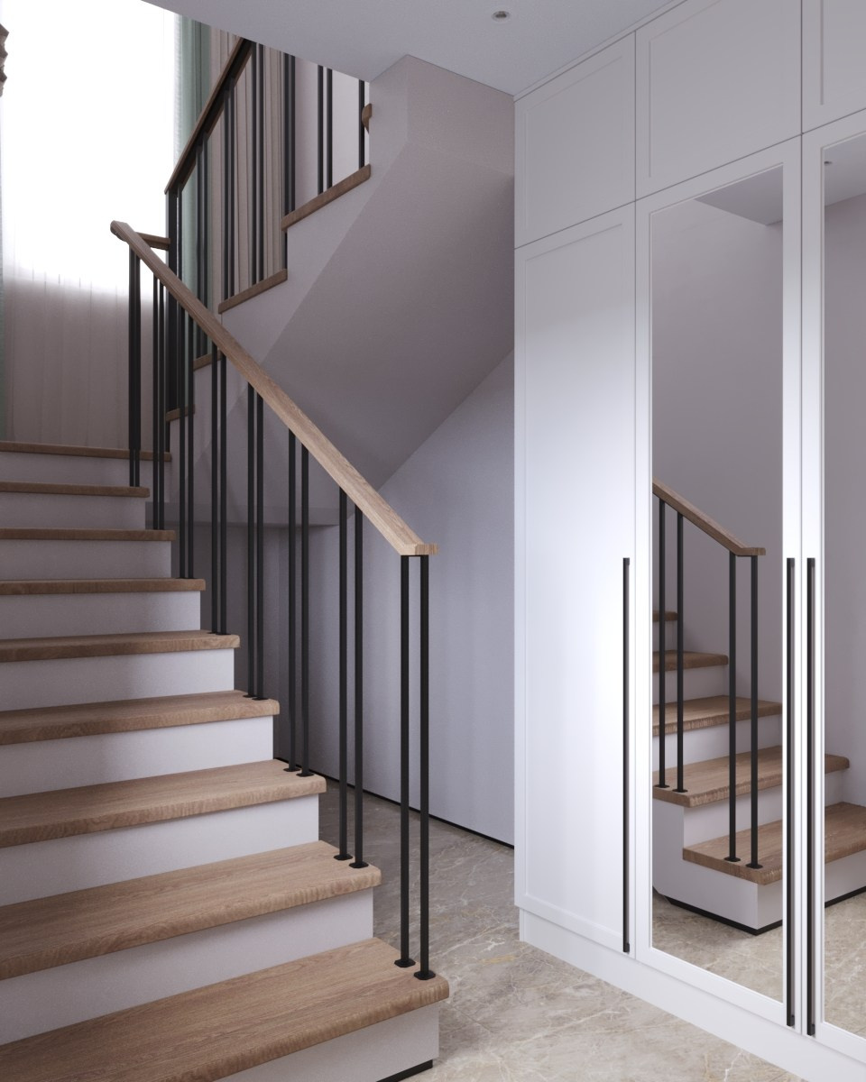 Визуализация прихожей в частном доме. 3D-визуализация интерьеров и мебели | Larionova.vis — для студий и дизайнеров