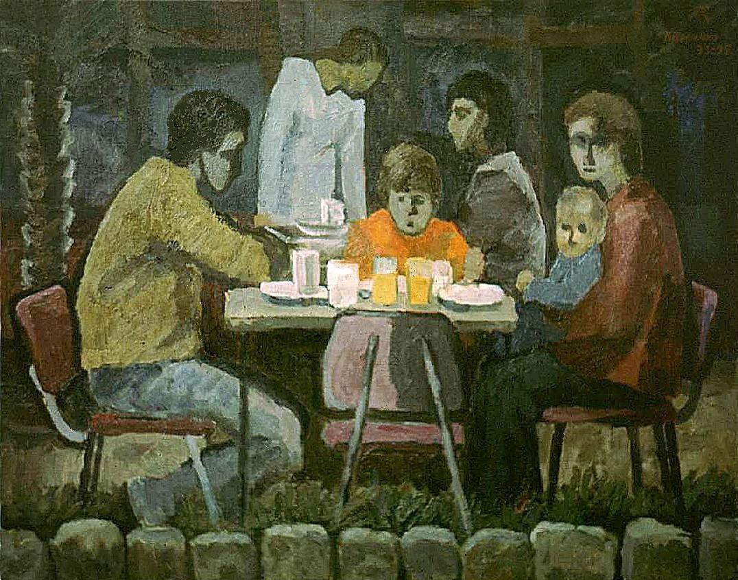 «Уличное кафе» 1993 год Собр. Ф.Ваккари. Италия. Художник Величко Вадим Семёнович