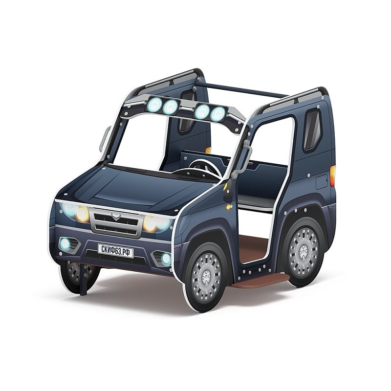 Джип Металлик - Беседка машинка - МФ 10.03.12-13 Габариты (ШхДхВ): 1600x1220x1180 Зона безопасности, мм: 3600х3220