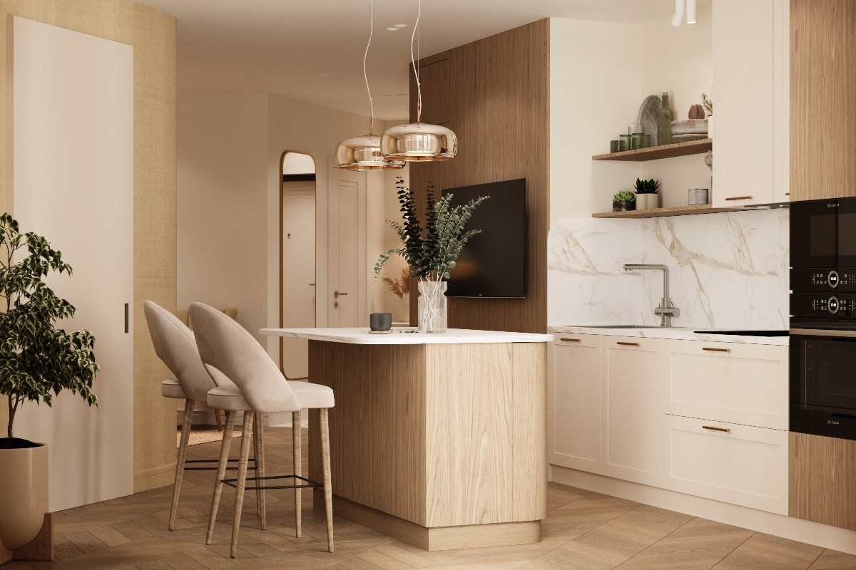 Квартира по ул. Гастелло 54.5 м². Дизайнер интерьера квартир и частных домов в Казани