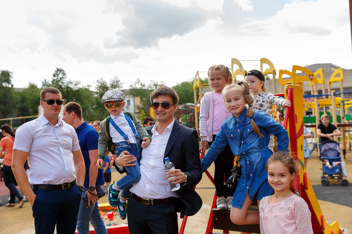 Открытие детской и спортивной площадок в ЖК "Прогресс". Фотограф в Астрахани