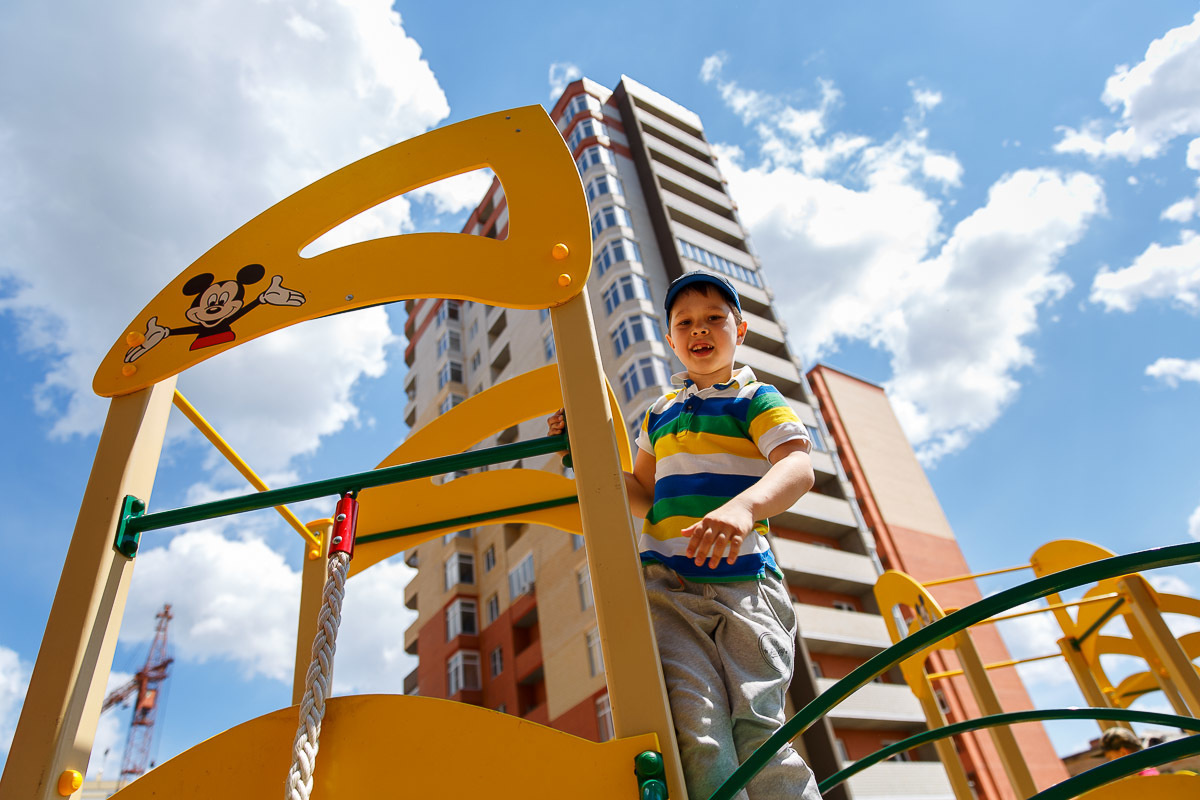 Открытие детской и спортивной площадок в ЖК "Прогресс". Фотограф в Астрахани