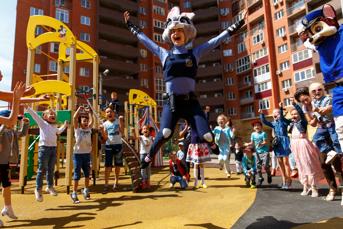 Открытие детской и спортивной площадок в ЖК "Прогресс". Фотограф в Астрахани