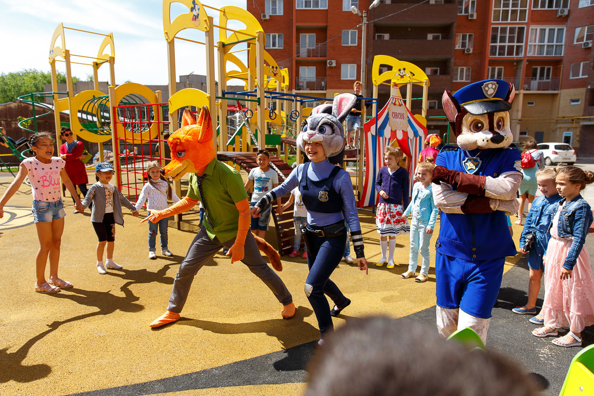 Открытие детской и спортивной площадок в ЖК "Прогресс". Фотограф в Астрахани