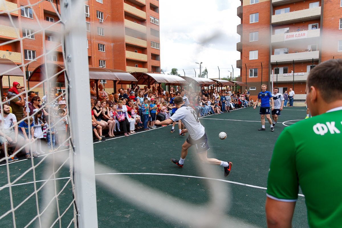 Открытие детской и спортивной площадок в ЖК "Прогресс". Фотограф в Астрахани