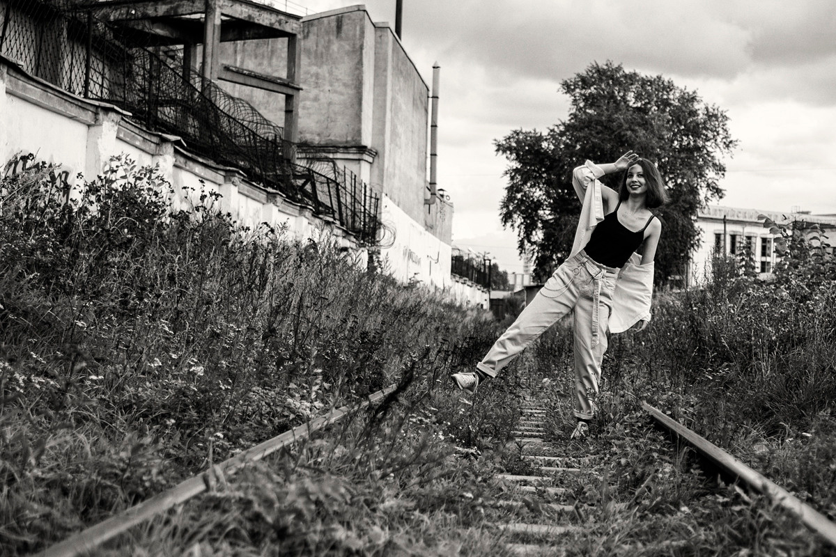 фотосессия на железной дороге