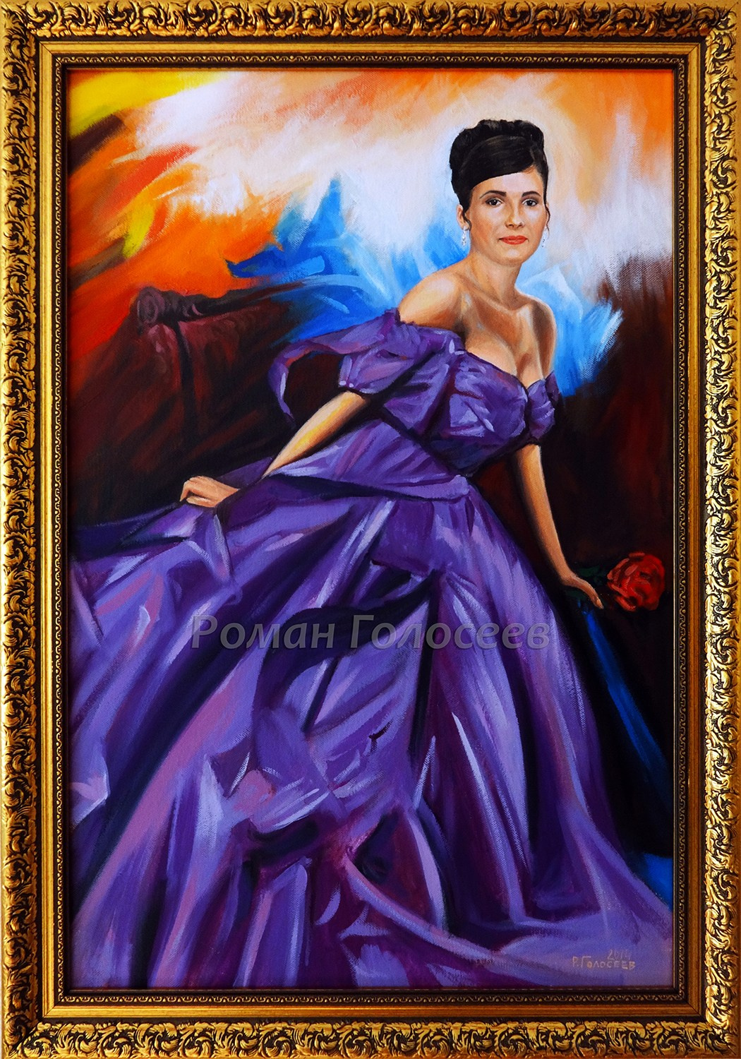 "Прекрасная Ольга", 60х40, холст, масло, 18.08.2014