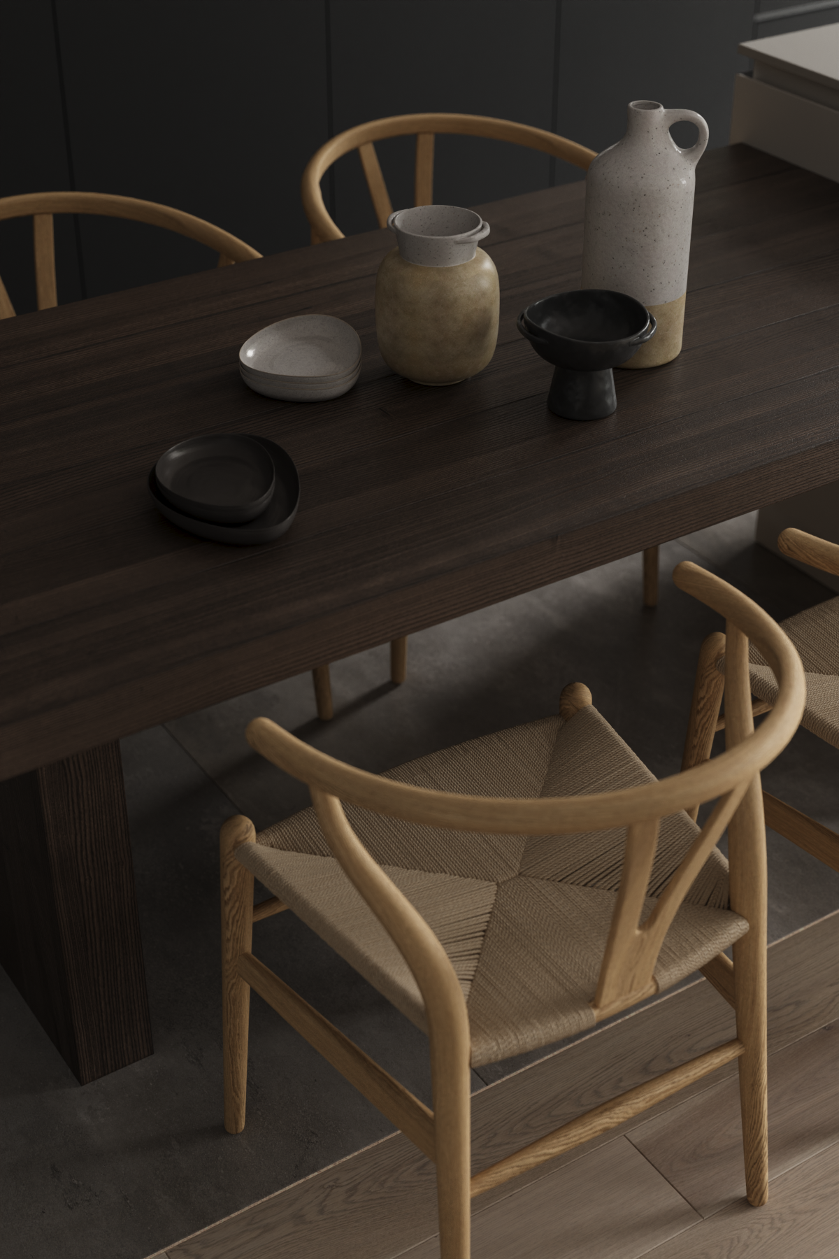 Grey. 3d interior visualizer Anastasia Lasitskaya