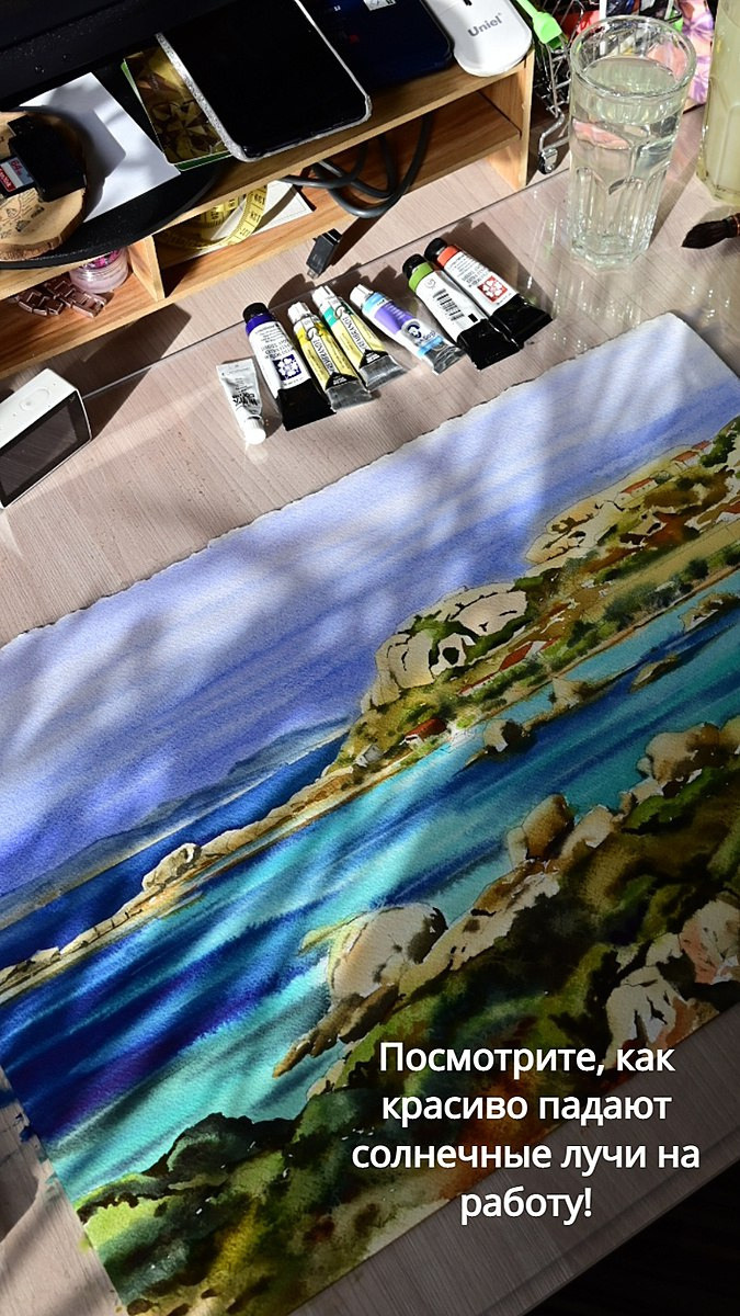 История одной картины. ФотоКисточка. Акварель. Арт-галерея картин Анастасии Дерий