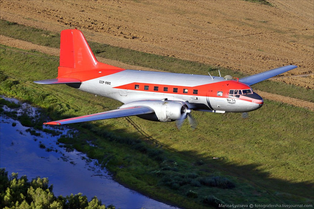 Ил-14, Ильюшин, самолёт, легенда поршневой авиации, самолёт 50-х годов. Авиационная техника для кино, рекламы и фотосессий